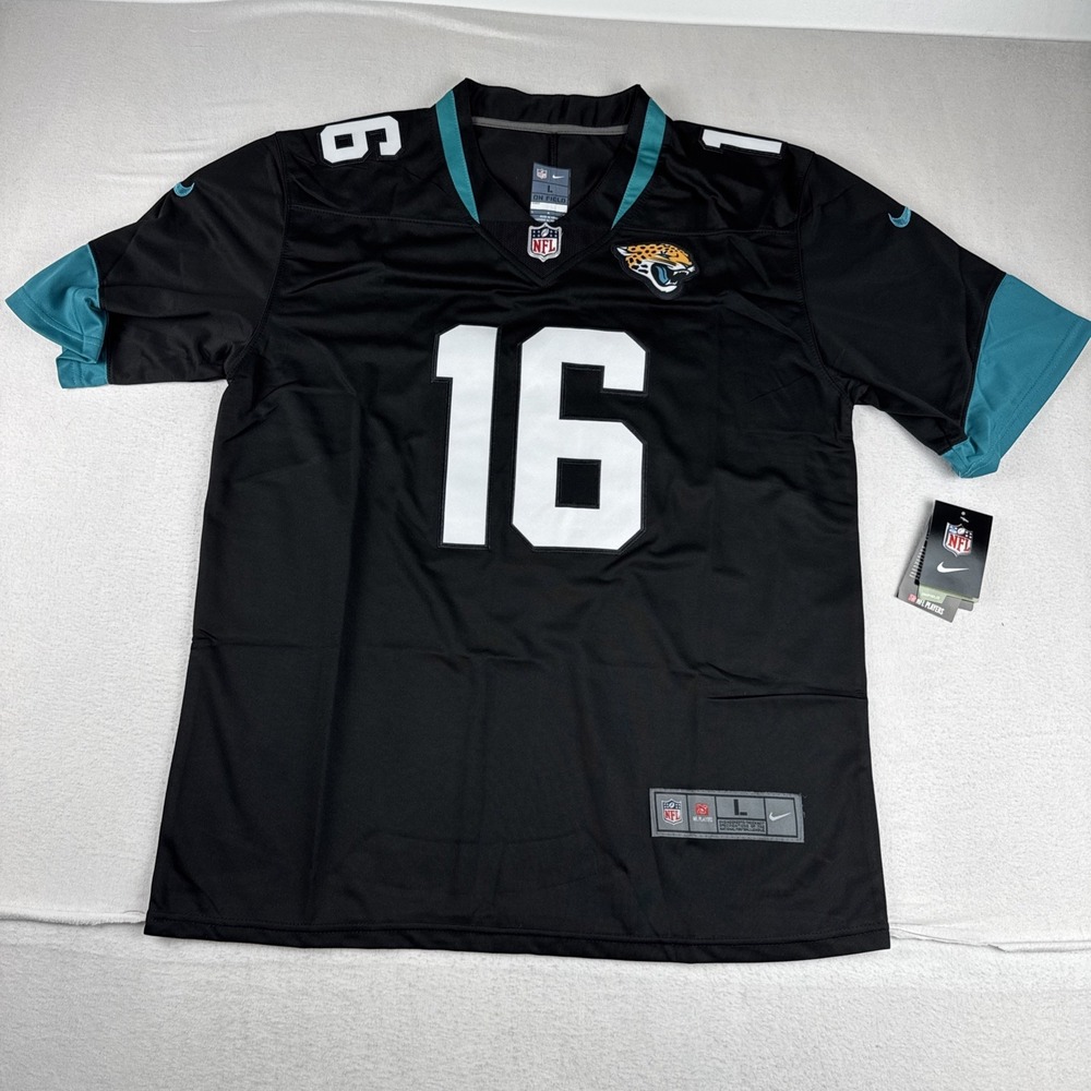 New! Trevor Lawrence Jacksonville Jaguars Black NFL Nike On-Field Jersey Large